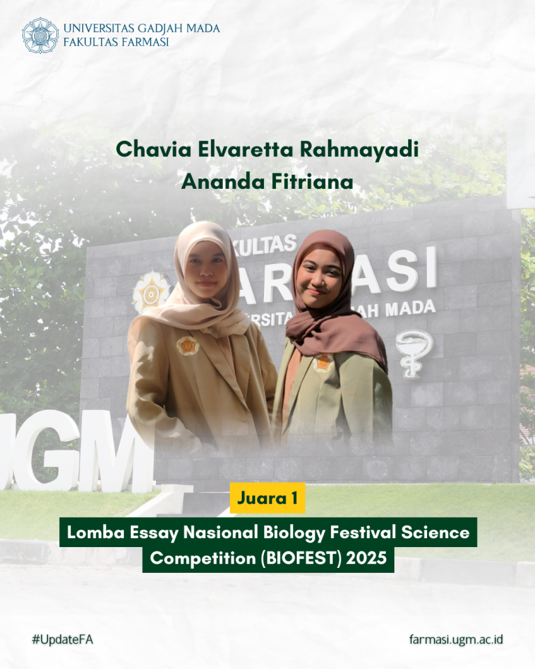 Mahasiswa Farmasi UGM Raih Juara 1 dalam Kompetisi Essay Tingkat ...